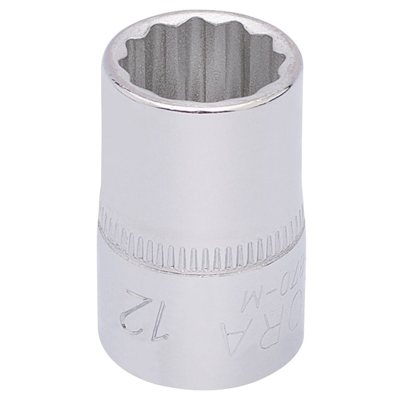 Draper 25888 Elora Bi-Hexagon Socket, 3/8" Square Drive, 12mm