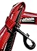 GoDoggie - New - Intro Offer - Reflective Dog Leash, Improved Dog Visibility & Safety, Reflective Stitching, D-Ring, Padded Comfy Handle, Innovative Design, Premium Quality, RED LARGE