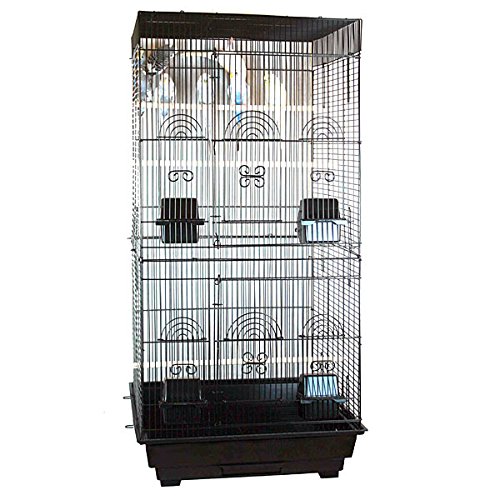 Kunia Kampout Tower Bird Cage – 18″W x 18″D x 37.5″H – White