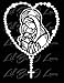 Holy Rosary Vinyl Decal Christian Catholic Sticker Mary Baby Jesus (WHITE)