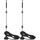 Bingfu Dual Band WiFi 2.4GHz 5GHz 5.8GHz 9dBi Magnetic Base MIMO RP-SMA Male Antenna 2-Pack for WiFi Router Wireless Network 