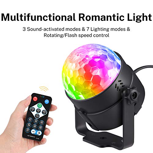 Donner 2 Packs Party Lights, Disco Ball Light with Soundactivated