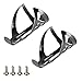 PERGEAR Black Carbon Fiber Lightweight Bicycle Water Bottle Cage for Cycling - Pack of 2