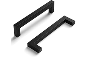 homdiy 6Pack Kitchen Cabinet Handles Black Cabinet Pulls 3-3/4 Inch Hole Centers Aluminum Drawer Pulls Aluminum Drawer Handle