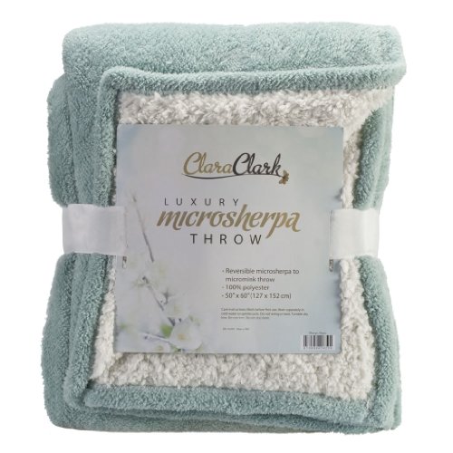Buy Clara Clark MicroMink Luxurious Soft Blanket Throw, Aqua (Light