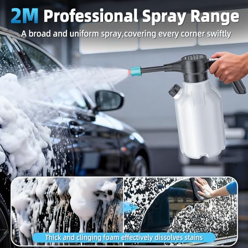 2.5L USB Rechargeable Car Foam Pressure Sprayer | Electric Sprayer | Fine Flow Sprayer | High Pressure Pump Battery Sprayer | for Garden and Home