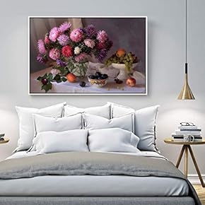 Floating Framed Canvas Wall Art for Living Room, Bedroom Still Life Canvas Prints for Home Decoration Ready to Hang - 16x24 inches