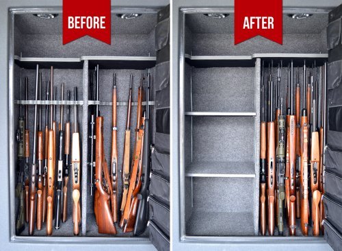 Gun Storage Solutions 5 Rifle Rods Starter Kit Pack of 5 Rifle Rods Starter Kit with Loop Fabric (8 x 19), Black - Thumbnail 5