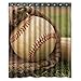 FMSHPON Vintage Baseball Waterproof Polyester Fabric Shower Curtain 60 x 72 Inches