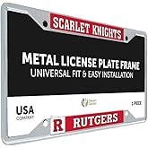 Desert Cactus Rutgers University Car Accessories Metal License Plate Frame and Tag Holder for Front or Rear of Car (Mascot)