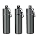 3 Packs Keychain Pill Holder, EFFIET Waterproof Pill Fob Case Box Outdoor Container for Emergency Medicine Drugs, Foam Earplug Storage Case with Ear Plugs (Matt Finished)