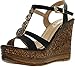 Refresh GRITA-04 Women's Beaded Platform Ankle Strap Wedge Heel Sandal