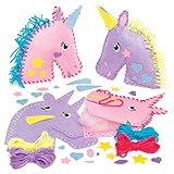 Baker Ross Felt Rainbow Unicorn Cushion Sewing Kits for Children to Make Decorate and Display as Summer Crafts (Pack of 2)