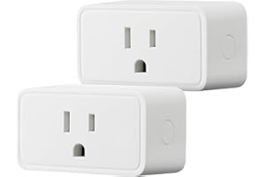 Amazon Basics Smart Plug, Works with Alexa Only, 2.4 GHz Wi-Fi, No Hub Required, 2 Pack, White