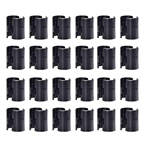 Wire Shelf Clips,36 Pairs 72 Pack,Wire Shelving Shelf Lock Clips for 1" Diameter Post Shelving Sleeves,Shelving Split Sleeves Plastic Black