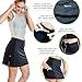 Skort with Pockets, Skorts Women Tennis Skorts for Women with Pockets (Medium) Black