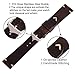 EACHE Leather Watch Bands 22mm For Men Vintage Watch Straps Dark Brown For Women Oil Wax Leather Replacement Watchband