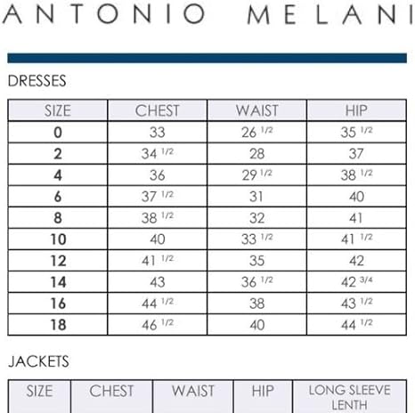 amazon dress size chart
