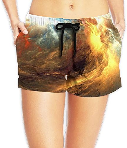 Women's Slim Color Cloud Beach Shorts Swim Trunks