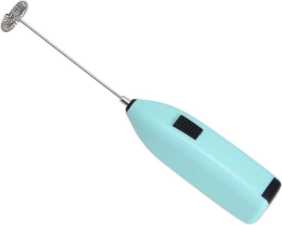 Milk Frother, JTDEAL Mini Electric Whisk Mixer Stirrer Cappuccino Maker For Coffee, Whipped Creamer, Juice, Egg and Other Mix Things, Battery-Run Instant Froth, Blue Handheld