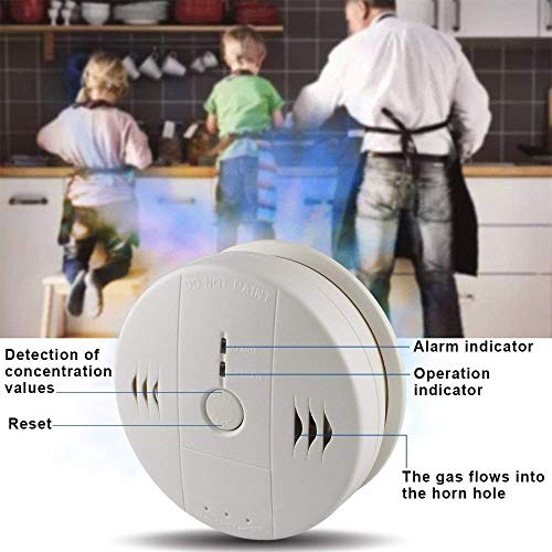 Combination Smoke and Carbon Monoxide Detector Gas Detection Alarm, Voice Warning Carbon Detector Alarm Clock, Electronic Equipment, Power Detection Equipment, Battery Operated, 2 Pack