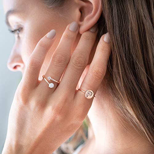 3 PAVOI+Plated+Initial+Stackable+Fashion