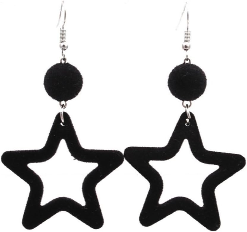 palettei Big Five-Pointed Hoop Earrings - Simple Big Star and Bowknot Earrings for Woman