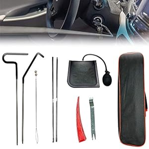 Opaltool Professionele Automotive Car Tool Kit,Emergency Tool Set voor auto’s met lange bereik grijper, luchtpomp tas…