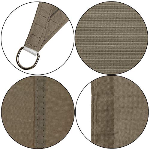 BB Sport Sonnensegel 3m / 4m x 2m Cappuccino Trapez Wetterbeständig Wasserabweisend Sonnenschutz 100% PES Sichtschutz… – Bild 4