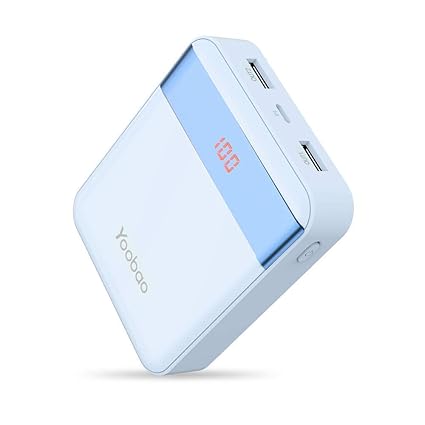 Yoobao 10000mAh Externer Akku, Handy Powerbank Akku Pack Power Bank Akkupack mit Dual Input Ladeport, LED Digital Display für