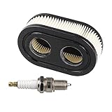 Hipa Oval Air Filter with Spark Plug for Troy-Bilt TB110 TB115 TB200 TB230 TB330 TB370 Walk-Behind Lawn Mower