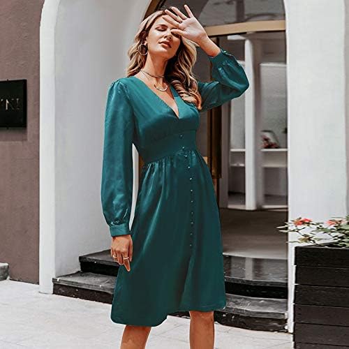 long sleeve satin midi dress