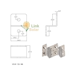 Solar Panels Mounting Z Brackets Mounts Kit for RV