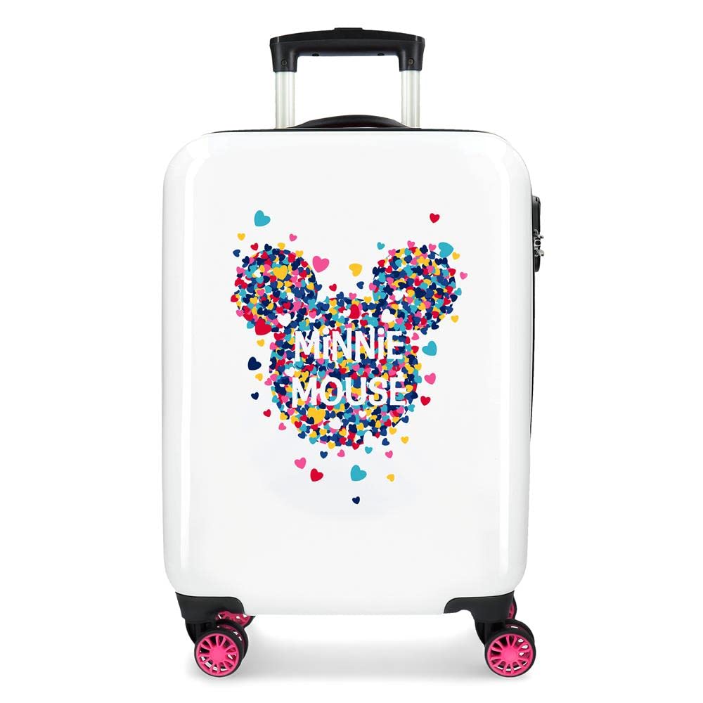 Disney Minnie, Magic Cabin Luggage, Pink 38 x 55 x 20 cm, Rigid ABS Lateral Combination Lock 33 L, 2.8 kg, 4 Double Wheels Hand Luggage