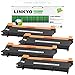LINKYO Compatible Toner Cartridge Replacement for Brother TN660 TN-660 TN630 (Black, 4-Pack, Value Edition)