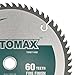 TOMAX 7-1/4-Inch 60 Tooth ATB Finishing Saw Blade with 5/8-Inch DMK Arbor