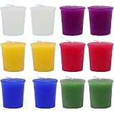 Scented Votive Candles for Home Decoration, 2 Inches Aromatherapy Candle Set with 6 Fragrances - Apple&Cinnamon, Jasmine, Eucalyptus, Lavender, Wolfberry&Blood Orange, Passion Fruit