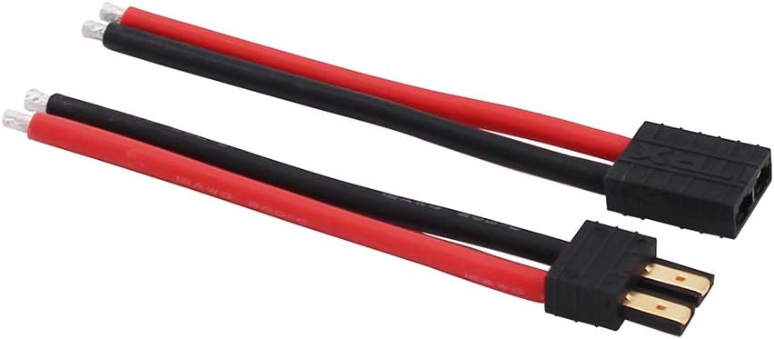 OliYin 2pairs TRX Male Female Connectors Cable with 12awg 10cm Slicone Wire for RC LiPo Battery FPV Turnigy/Zippy(pack of 2) - Image 3