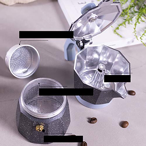 Espressokocher Kleiner Moka-Topf-Home Aluminium-Kaffee-Pot-Büro machen Kaffee-Appliance-italienisches Konzentrat… – Bild 8
