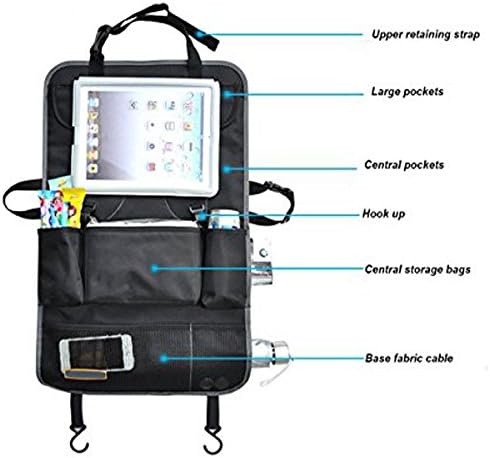Car Backseat Organizer, Multipurpose Baby Stroller Organizer, Car Backseat Protector, Travel Storage Bag