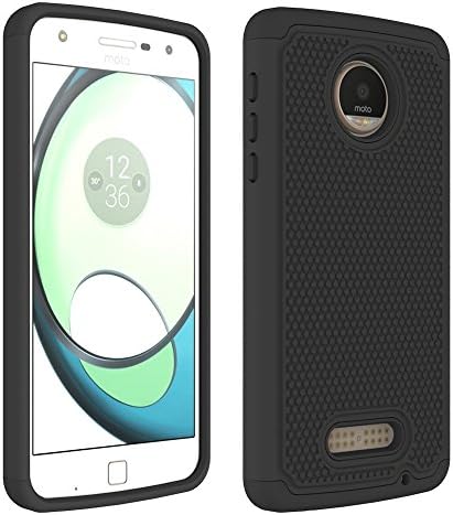 Moto Z Play Case with Screen Protector, ilovecase ultra-thin [Shock Absorption] Drop Protection Hybrid Armor Defender Protective Case Cover for Motorola Moto Z Play Droid