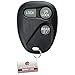 KeylessOption Key Fob Replacement for 1996 1997 1998 1999 2000 2001 2002 Buick Cadillac Chevrolet GMC Oldsmobile Pontiac Keyless Entry Remote Control, 3-Button 16245100-29