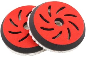 Wool Polishing Pad 6 Inch for Marine, Epoxy Resin and Car Scratch Removal, Red Black White Wool Sponge Buffing Wheel Compatib