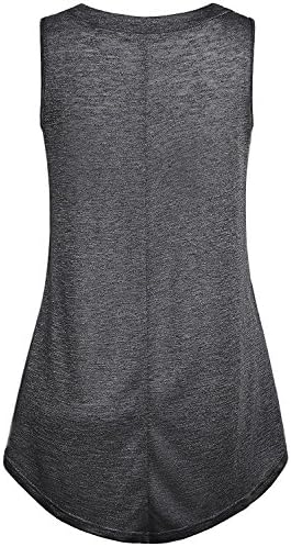 KABUEE Women's Casual Button Decor Flowy Tank Tops Basic Sleeveless V Neck Tunic Top Blouse