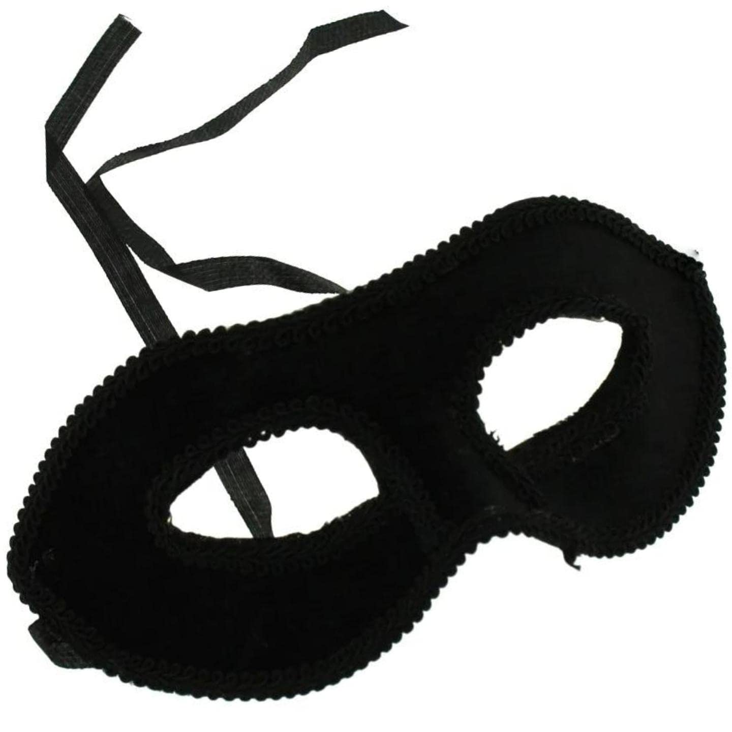 Topkids Accessories Masquerade Mask For Women and Men, Venetian Mask Halloween Mask, Masks for Masquerade Ball, Fancy Dress Adult, Cosplay accessories (Black Velvet w/Black Trim) — image 1