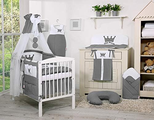 Tour De Lit Bebe Princesse Gris Anthracite Fabrication Europeenne Accessoires De Literie Tours De Lit