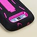 Armor Kickstand Hybrid Case Hard Gel Cover with Stand for Samsung Galaxy S3 I9300, I747 - Black and Pink