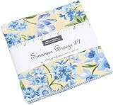 Summer Breeze VI Charm Pack by Moda Classics; 42-5 Inch Precut Fabric Quilt Squares