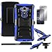LG G Flex 2 cover, LUXCA (TM), LG G Flex 2 (2015) Heavy Duty Hybrid Armor Dual Layer Rhino Kickstand Belt Holster Combo Rugged Case Tuff Verge Dynamic + Premium Screen Protector + Stylus Touch Screen Pen