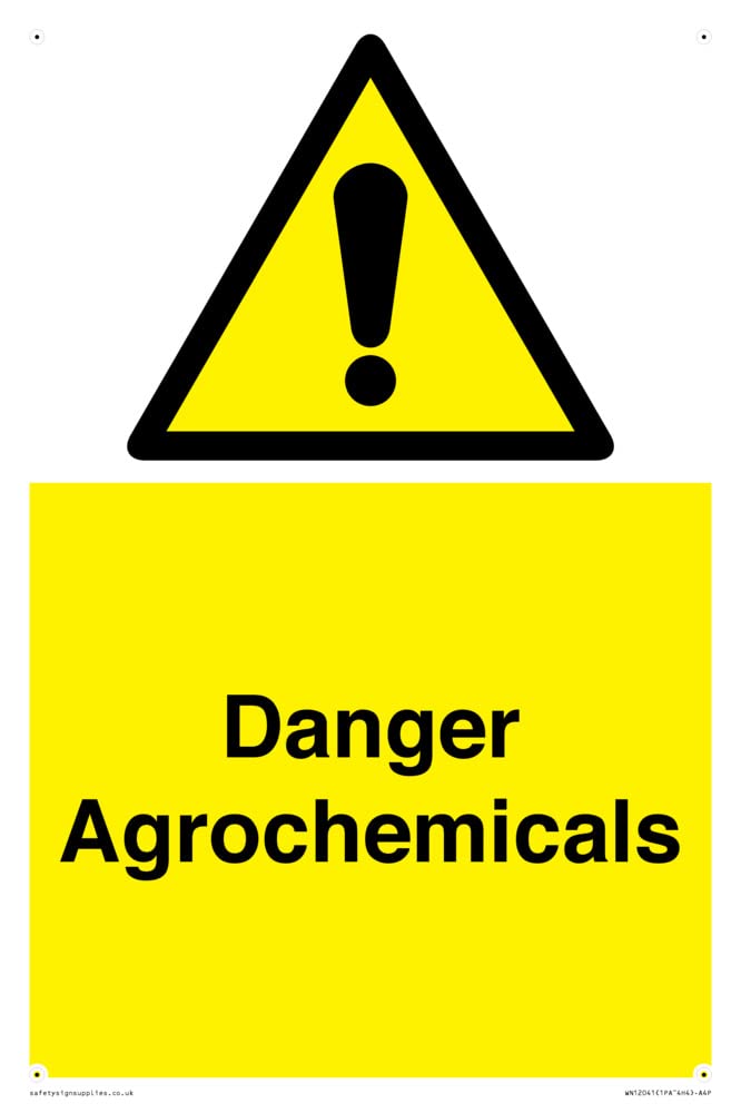 Danger Agrochemicals Sign - 200x300mm - A4P